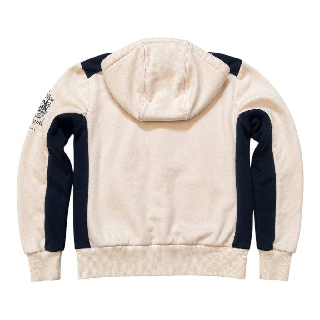 Cream & Navy Graphic Zip Hoodie – Geographical Norway