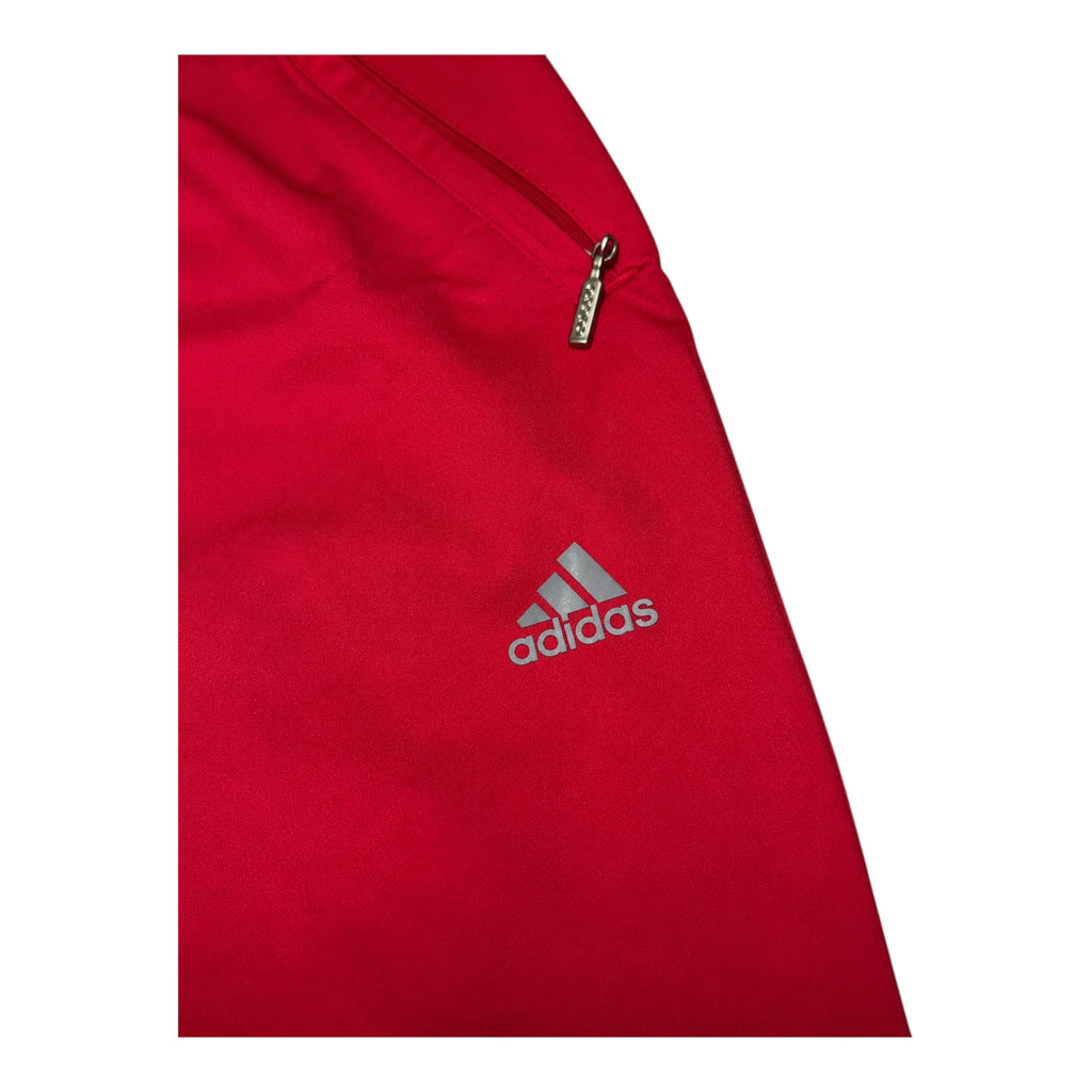 Adidas Red Wide-Leg Track Pants