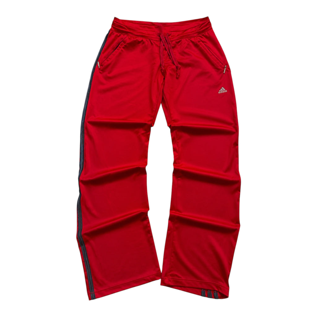 Adidas Red Wide-Leg Track Pants