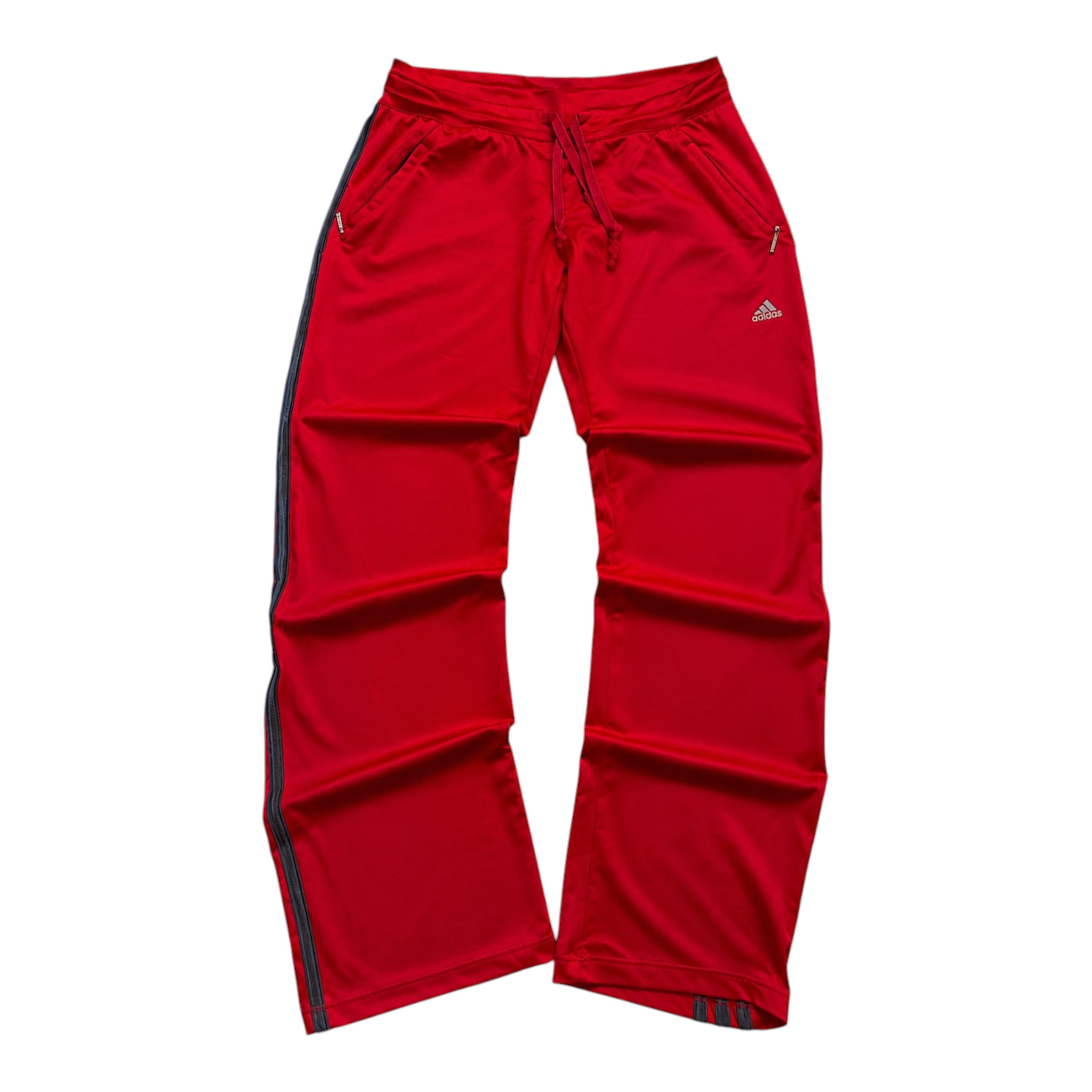 Adidas Red Wide-Leg Track Pants