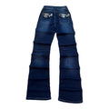 Dark Wash Flared Denim Jeans