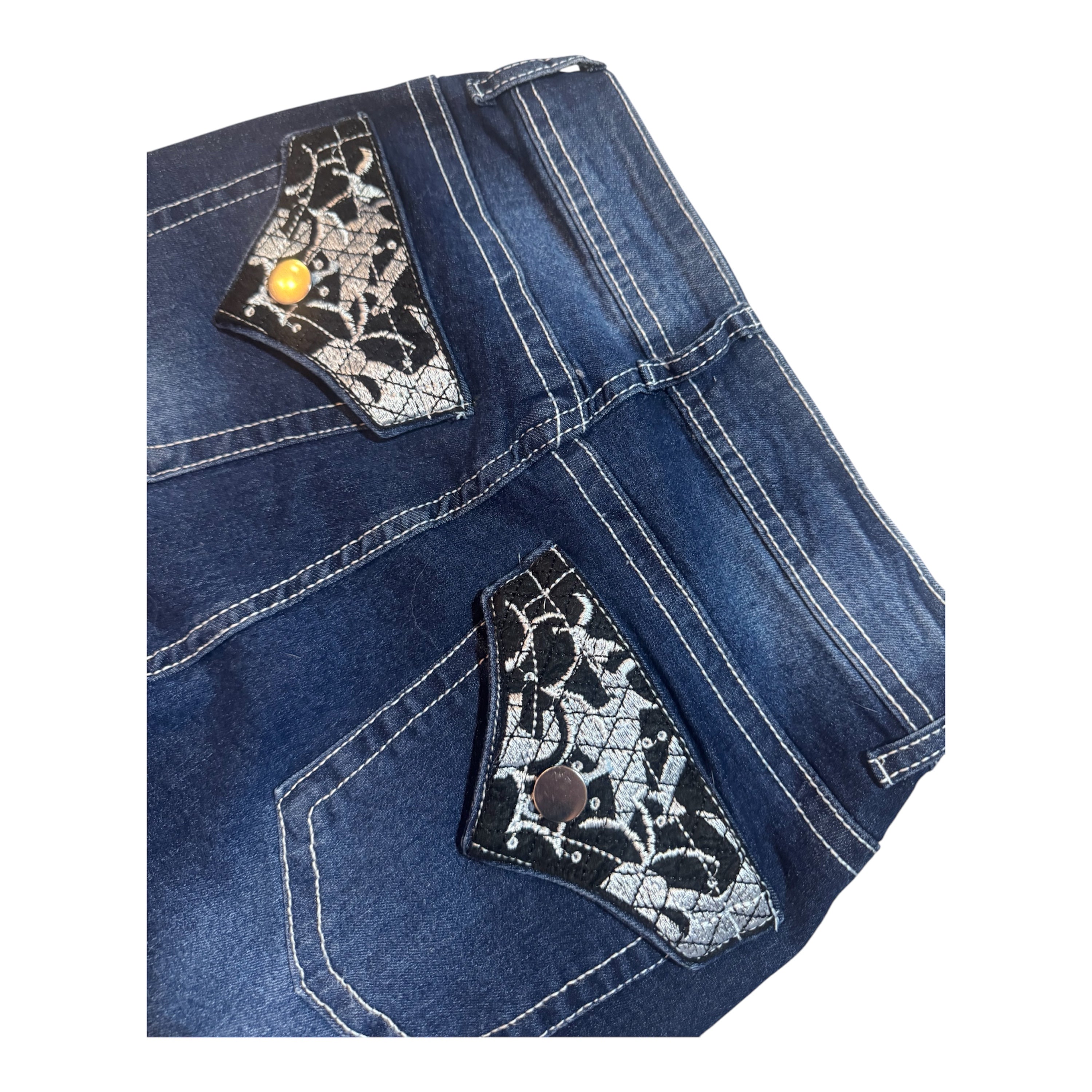 Dark Wash Flared Denim Jeans