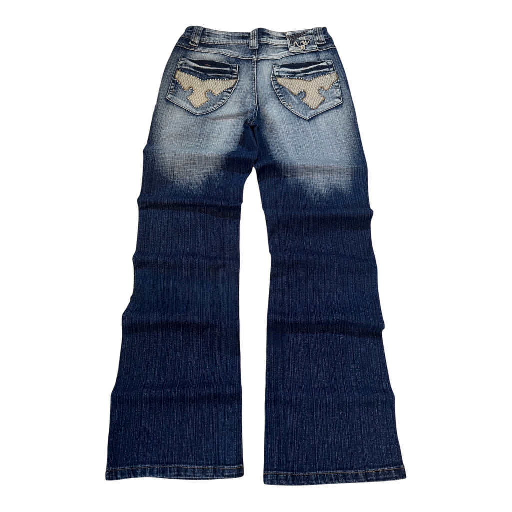 Blue Denim Jeans with Back Logo
