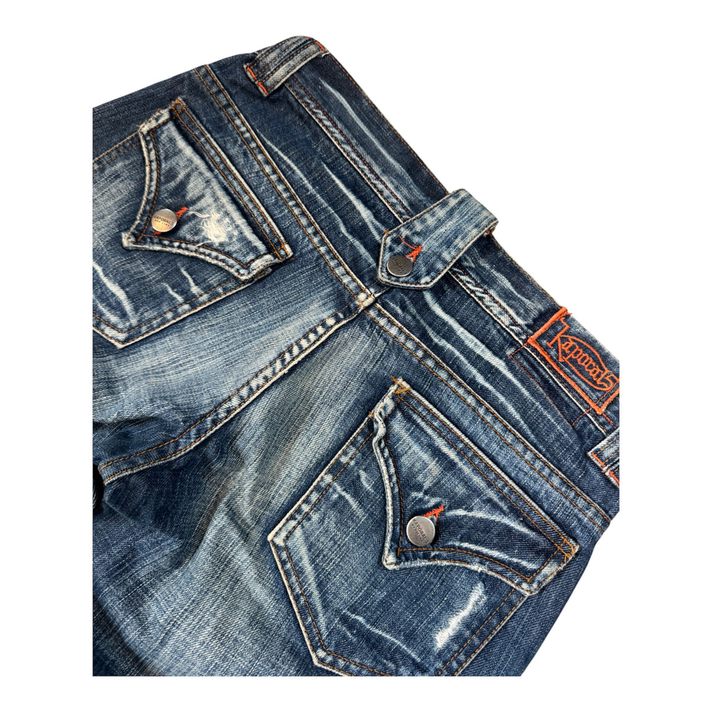 Women's Blue Jeans with Logo Detail