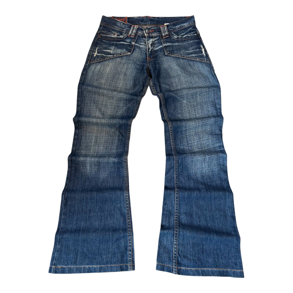 Women's Blue Jeans with Logo Detail