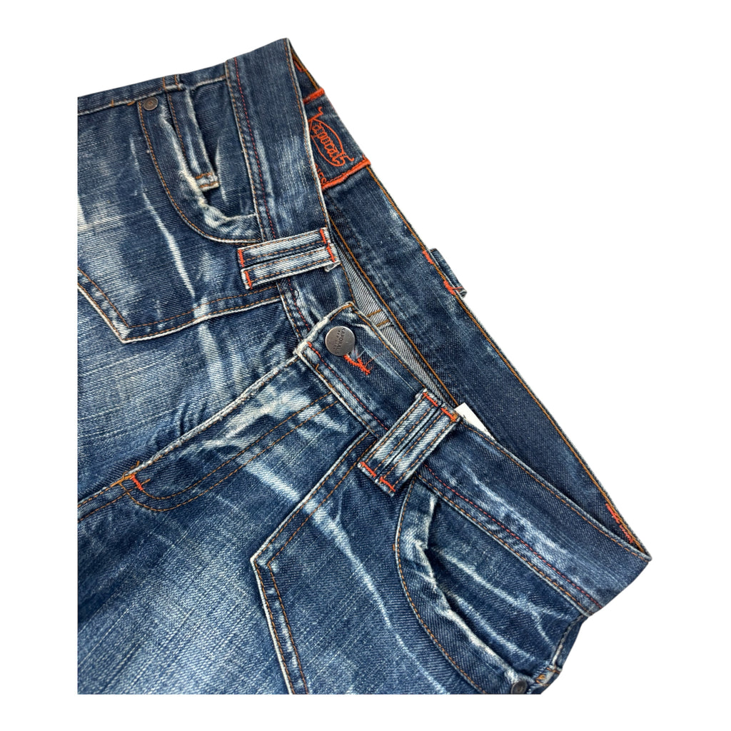Women's Blue Jeans with Logo Detail